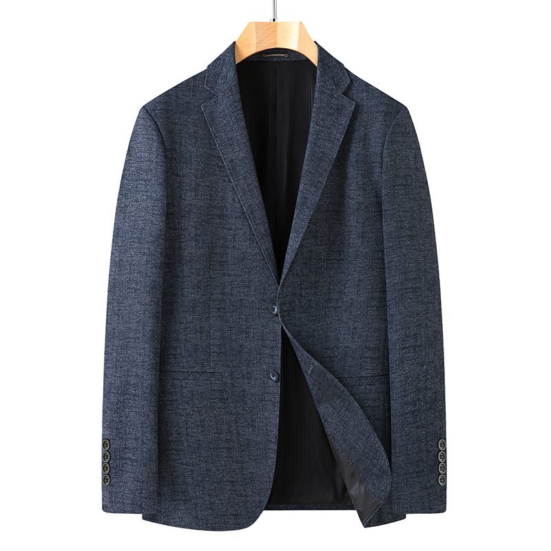 Herre Blazer Oversize Sportsfrakke Løs To Knapper Flad Krave Indsat Lomme