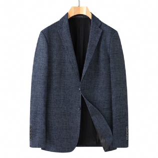 Herre Blazer Oversize Sportsfrakke Løs To Knapper Flad Krave Indsat Lomme