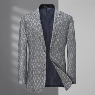 Herre Blazer Sport Frakke Enkeltradet To Knapper Casual Stripe Elastik Plus Størrelse