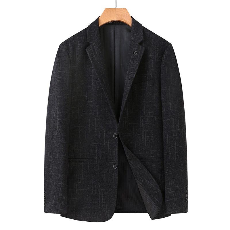 Herre Blazer Sport Frakke Plus Størrelse Plaid Stribe Mønster Med To Knapper Indsat Lomme Flad Krave