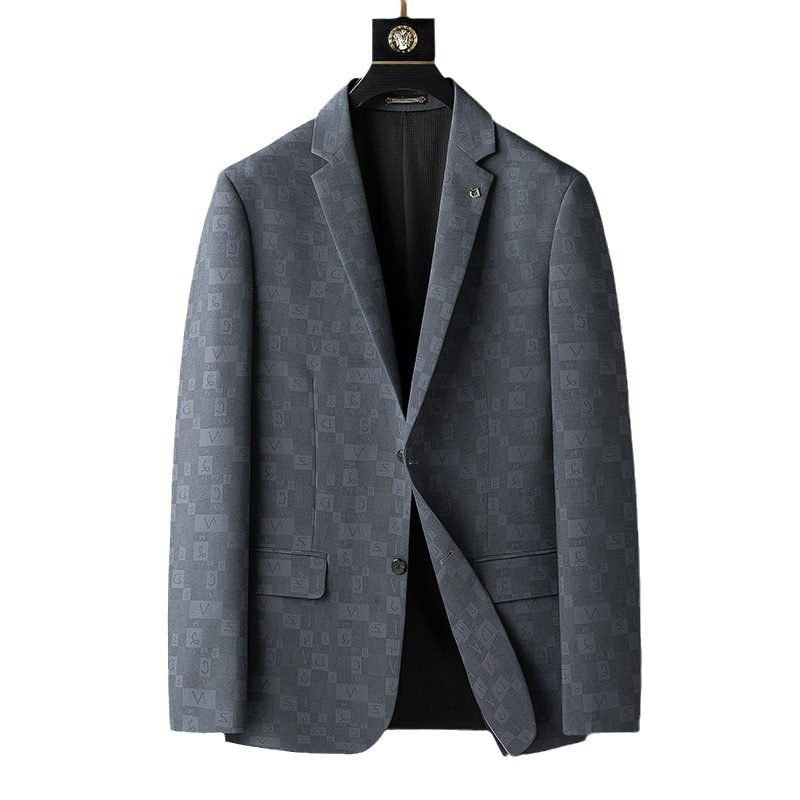 Herre Blazer Sportsfrakke Business Moderne Bogstaver Blomstermønster Plaid To Knapper Plus Størrelse