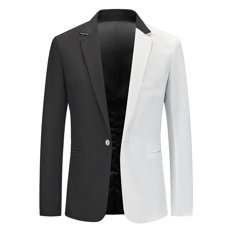 Herre Blazer Sportsfrakke Business Moderne Elegant Color Block Casual Én Knapper